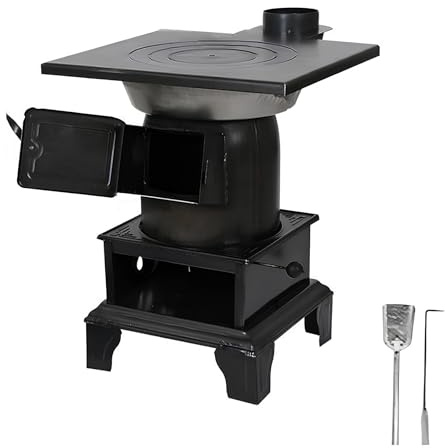 Tragbarer Holzofen zum Kochen im Innenbereich und für Outdoor-Aktivitäten