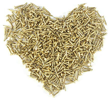 omyzan 500PCS doré rond tête petits clous en bois boîtes décoratives bricolage accessoires 1 * 10mm