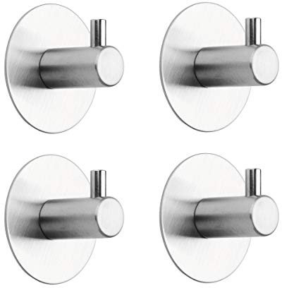 Tiger Rhino Haken Set, Edelstahl gebürstet, 4 Stück