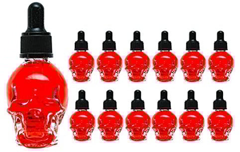 casavetro 30 ml Totenkopf Pipettenflasche/Flasche mit dosierer/Glas Pipette für ätherische Öle, Duftöl, cbd öl, diffuser(6 x 30 ml)
