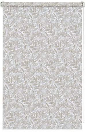 GARDINIA EASYFIX Rollo Dekor zum Klemmen, Blickdicht, Alle Montage-Teile inklusive, Natural Camouflage, Hellgrau/Taupe, 45 x 150 cm (BxH)
