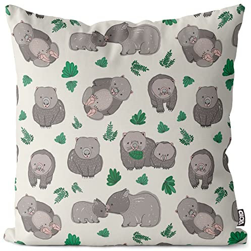 VOID Wombats Australien Kissenbezug Kissenhülle Sofakissen Kissen Deko Outdoor-Kissen Dekokissen, Kissen Größe:40 x 40 cm