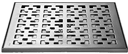 SHUGUANG Drain de Douche en Acier Inoxydable Carré Caniveau de Douche avec Grande Calibre Anti Encrassement Drain de Plancher Anti Odeur Siphon de Sol pour Salle de Bain, Garage,30X30cm