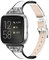 Gimart Bling Leder Armband Kompatibel mit Fitbit Versa 2/Versa Lite/Versa SE/Versa, Slim Ersatz Leder Uhrenarmband Band Armband für Versa Frauen Männer Klein Groß (Weiß)