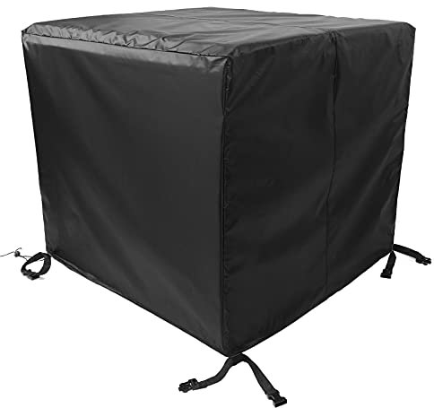 Timizi Garden Furniture Cover 210x140x80cm, Rectangular Waterproof Rainproof Windproof Anti-UV Patio Furniture Cover, for Cube Set, Patio, Outdoor Furniture Protector. - Black