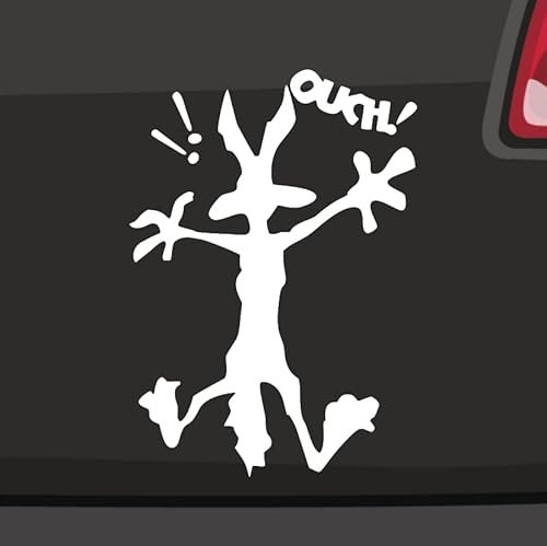generisch Autsch Koyote Aufkleber 6 Größen 21 Farben- Ouch Cartoon Comic Lustig Roadrunner