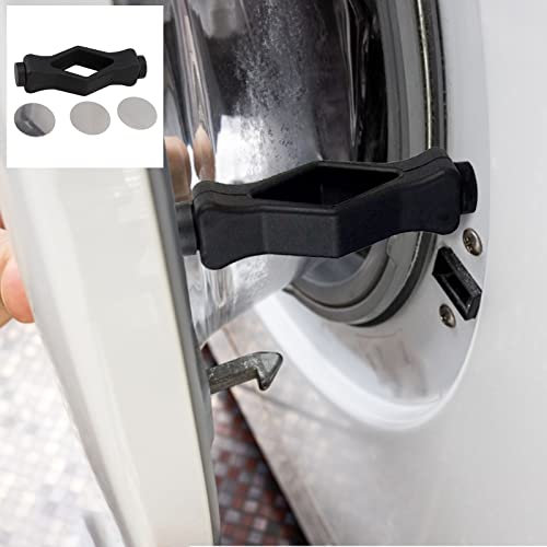 Butée de Porte magnétique pour Machine à Laver-Support de Porte de Lave-Linge,Support de Porte de laveuse à Chargement Frontal,Maintenir la Porte du Lave-Linge Ouverte pour Rester au Sec(Noir)