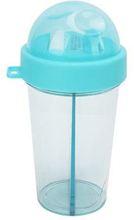 Tazza di Cannuccia a Doppia Bevanda, Tazza da Viaggio Portatile a Tenuta Stagna con Adesivo per Sport da Campeggio All'aperto da Jogging(Blu) Nautica