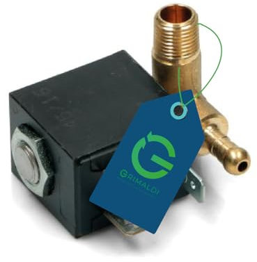 G GRIMALDI elettrovalvola carico acqua 1/8 maschio 220V 4W uscita dritta compatibile con lavatrici lavastoviglie dispenser codice 40210007 valvola 1 via ricambio tubo ingresso acqua