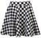 DINGJIUYAN Steampunk Rock Gothic Plaid Mini Röcke Harajuku Streetwear Plaid Patchwork Rock Grunge Y2K Club Wear, Farbe: Schwarz, M