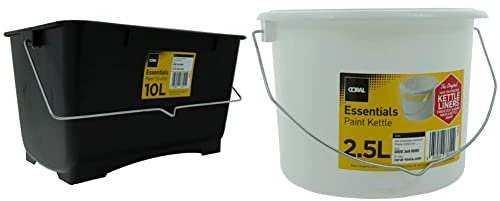 Coral 73321 Essentials Plastic Paint Scuttle Container & 73311 Essentials Plastic Paint Kettle Container