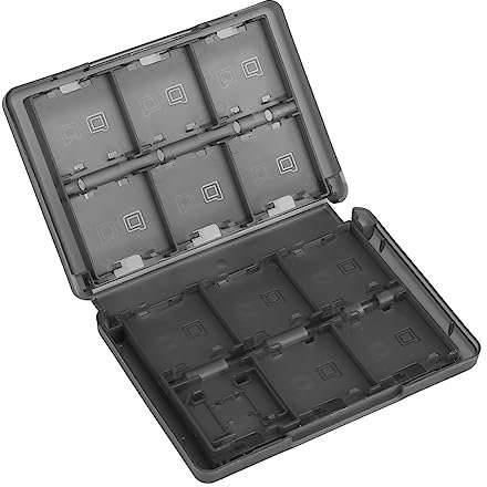 TOPINCN Game Card Case 28 in 1 Holder for 3DS DSL DSI LL, Pocket Design, Protects from Dust and Damage, Game Card Case Holder Cartridge Storage Box (Blue)