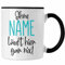 Trendation - Ohne NAME Läuft Hier Gar Nix Tasse Geschenk Arbeitskollege Kollege Kollegin Geschenkidee Spruch (Schwarz)