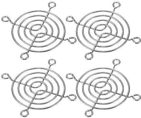 PATIKIL 60mm Fan Finger Grill, 4 Pack 304 Stainless Steel Grill Protector Guard Fan Protective Cover for 60x60mm Fans for Equipment Computer DIY, Silver