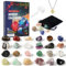 Adventskalender 2024 für Kinder Kristalle, Weihnacht Countdown Kalender 24 Stück natürlicher Edelstein Gesteine,Natürlichen Achat Mineralien Adventskalender für Kinder Jungen Mädchen