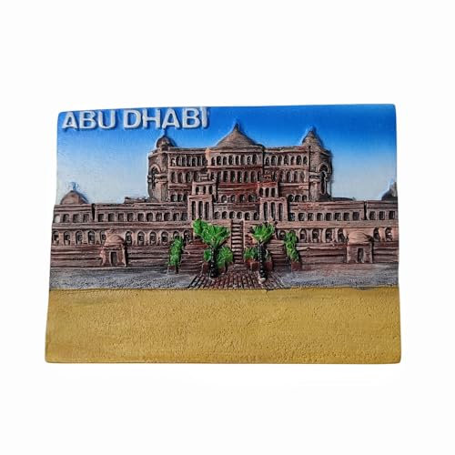 3D Abu Dhabi Vereinigte Arabische Emirate Kühlschrankmagnet Reise Souvenir Kühlschrank Dekoration Magnetischer Aufkleber Handbemalt Handwerk