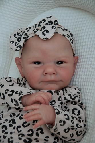 Zero pam Reborn Baby Mädchen Offene Augen 48 cm Realistische Reborn Babypuppe Weichkörper Lebensechte Babypuppen Handgefertigte Puppen Für Kindergeburtstagsgeschenke