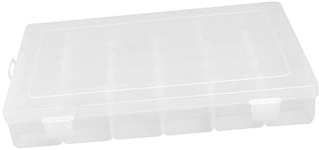 PACKOVE 1pc Transparent Headdress Box Compartments Jewelry Organizer for Necklaces Earrings Accessories for Home Storage and Display White