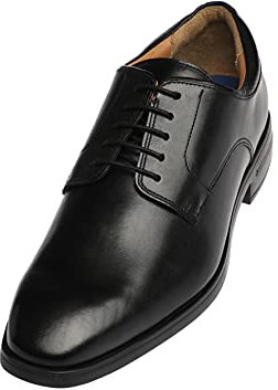 Bioflex Herren Derby Business Schuhe Alaska schwarz | hochwertiges Leder im Classic Busines-Shoe-Look | optimale Dämpfung, besonders leicht | für Einlegesohlen geeignet | Größe 43