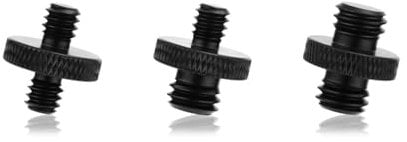 3pcs Mic Stand Adapter, 3 Types Sturdy Aluminum Alloy Mic Screw Adapter Tripod Screw Adapter Camera Mic Mount Adapter for Microphone Stand Tripod