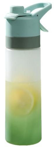 Bouteille d'eau de sport avec brumisateur | Bouteille d'eau pour le sport | 650 ml avec vaporisateur | Flacon pulvérisateur anti-fuite pour le cyclisme | Bouteille d'eau AS/PC pour fitness et cyclisme