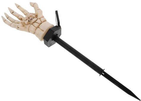 ULDIGI Solarbetriebene Halloween Gartenleuchte Mit Skeletthand Design Dekorative Atmosphärenbeleuchtung Für Außenbereiche Und Warmweißes Licht Installieren
