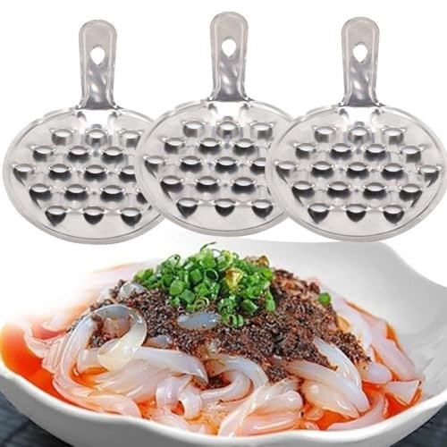 ZXCVWWE 1 grattoir à gelée, râpe à gelée froide, grattoir à gelée en acier inoxydable, machine à pâtes chinoises Liang Pi, grattoir à gelée, grattoir manuel pour nouilles froides, gadget de cuisine