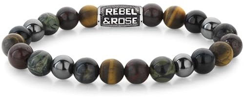 Rebel & Rose Unisex-Armband Farbstein 19 Bicolor 32027035