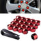 HEXYLI 20 Stücke Radschraubenkappen, für Renault Captur City K-ZE Clio Dauphine Duster Staubschutz Radmutterkappen Felgen Mutter Deckel Nabe Bolzen Abdeckung Auto Zubehör,B-21mm