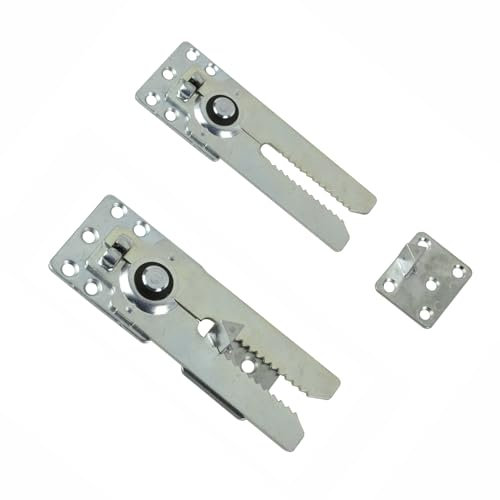 Sofa Verbinder Befestigung Möbelverbinder Polster Möbel Couch Verbinder Halterung zum Einhängen Metall verzinkt Schnapp-Verbinder Beschlag für Betten Tische (Stahl/Stahl)