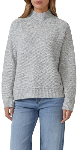 s.Oliver Weicher Wollmix-Strickpullover mit Stehkragen