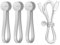 elago 3 Pack Fascette Magnetiche per Cavi, Organizzatore di Cavi in Silicone Premium, Soluzione di Gestione della Scrivania (Grigio)