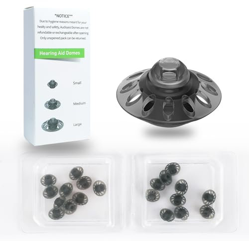 20pcs Phonak Open Hearing Aid Domes Medium Size (0.35 Inch=9mm) Ideal for Phonak Audeo Marvel Paradise Lumity Hearing Aid Accessories,Phonak Hearing Aid Accessories