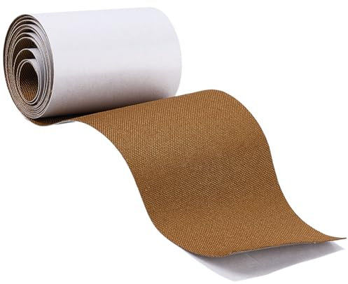 CRASPIRE Parches Reparación Carpas 60 x 3 Pulgada Rollo Reparación Tela Lona Autoadhesivos Impermeables Color Marrón Equipo Exterior Cubiertas Barcos Carpas Sofás Sombrillas Patio Sillones Ropa