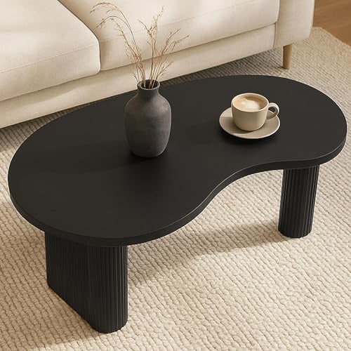 Mendler Table Basse HWC-O29 45x110x60cm Imitation Bois Noir