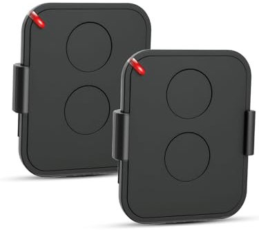 Effdrdfs Lot de 2 Telecommande Portail, 433,92 MHz Télécommande Porte de Garage, Compatible avec ON2E, ON4E, ON1E Rolling Code, 2 Canaux
