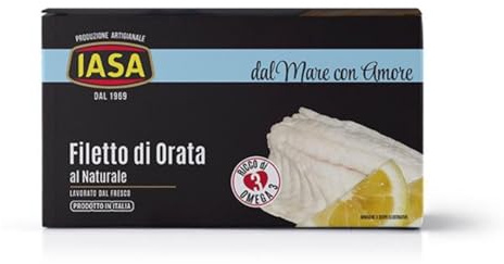 Iasa® | Filetto Orata al Naturale Sapore Tipico Cucina Mediterranea | Piatto Pronto Orata Delicata e Leggera Lavorata dal Fresco - 1 x 145 Gr Netto