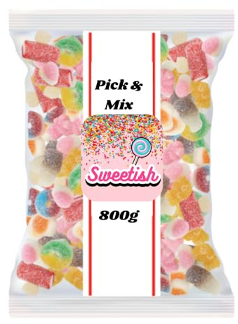 Sweet Pick & Mix Sweets 800g Share Bag | Jelly & Gummy Sweet Shop Selection | Bulk Party Sweets By Sweetish
