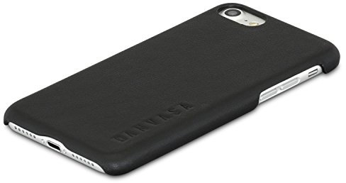 KANVASA iPhone SE 2020 Case/iPhone 8 / iPhone 7 Leather Back Cover Black One real Genuine Leather Back Case for the Apple iPhone SE 2020 & 8 & 7 - Optimal Protection & Ultra Thin