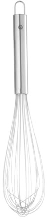 HENDI Schneebesen, Rührbesen, Ballonschneebesen, 12 dünne flexible Drähte, mit Aufhängöse, Geschirrspülmaschinengeeignet, 350mm, Edelstahl