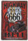 Yunuo Highway to Hell, Metallschild, Vintage-Kreuze, Wandaufkleber, Pin-Up-Poster