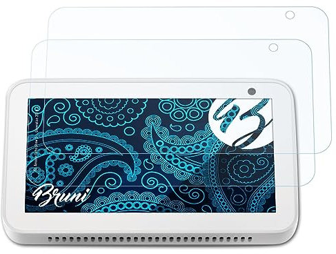 Bruni Screen Protector compatible with Amazn Echó Show 5 1. Generation 2019 Protector Film, crystal clear Protective Film (2X)