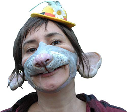 Ratten Maske aus Latex – Tiermaske Prinzessin Yersinia - ideal für Halloween, Karneval & Motto-Party