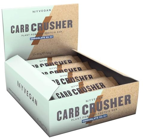 Myprotein Vegan Carb Crusher Protéine Whey Chocolat Sel Marin 60 g Boîte de 12 1 g