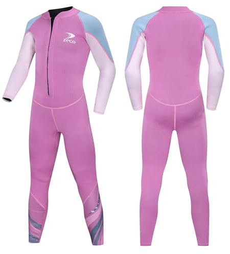 ZCCO Kids Neoprenanzug, 2,5 mm Neopren-Thermo-Badeanzug, Jugend-Badeanzug für Jungen und Mädchen Wärmeanzug mit Langen Ärmeln zum Tauchen, Schwimmen, Surfen …