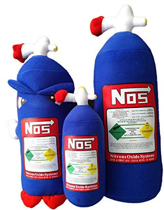 BSTCAR 27CM Kissen Plüsch, Nos Flaschenkissen Nackenstütze Cars Kissen Auto Dekor Sofakissenspielzeug