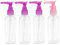 4 Pcs Empty Refillable Plastic Dispenser Pump Bottle for Lotion Shampoo Massage Oil Dispensing Bottle Pump Dispenser Bottles Shampoo Travel Bottles Random Color 100ml