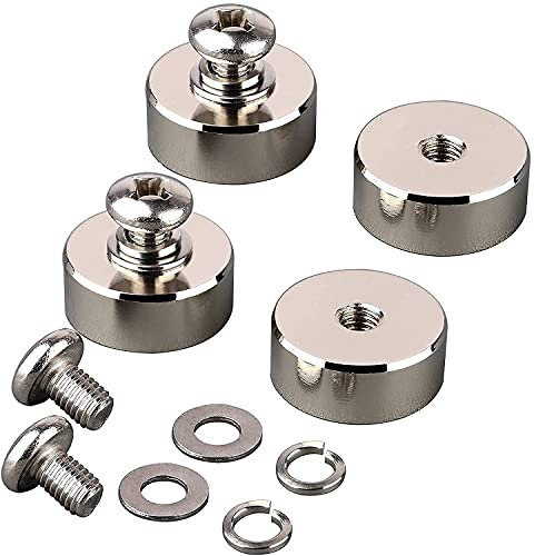 ULIBERMAGNET 4 Stück 40 kg Starke Neodym Runde Magnete mit M8 Innengewinde, Starke Abnehmbare Magnethalterung für Beleuchtung, Werkzeuge, Ausrüstung mit Bolzen