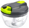 Tritatutto Manuale，Oursouion 500ml Tritatutto per verdure a corda con 3 Lame in Acciaio Inossidabile Tritatutto per ketchup, carne, cipolla, aglio, insalata, rotazione ad alta velocità