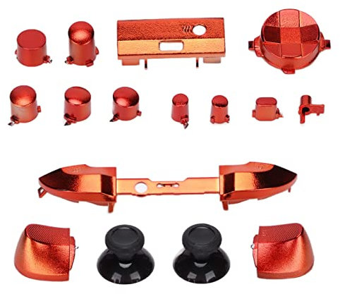 Annadue Full Game Controller Button Set,Bumper Triggers Full Button Dpad RT LT RB LB ABXY Guide ON Off Buttons,Replacement Handles Accessories for Series X/S(Red)